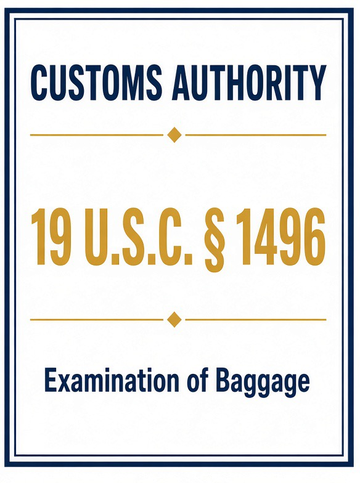 Customs Authority — 19 U.S.C. § 1496, Examination of Baggage